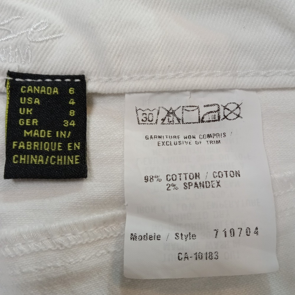 Cartise NWT Women's Enbroidered Stretch Jeans Size 4 White - Picture 3 of 15
